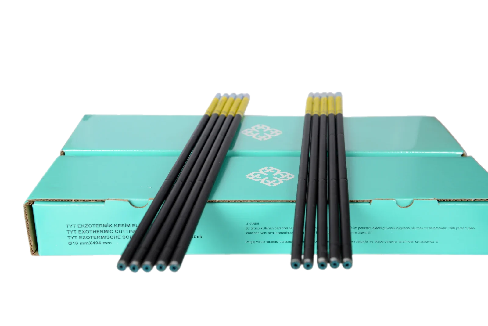 Électrodes de coupage exothermique TYT en boîtes turquoise